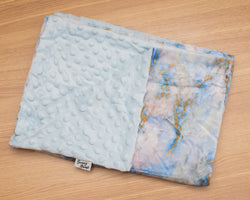 Blanket - White & Blue Marble